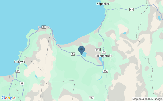 Kaart met locatie Jökulsárgljúfur National Park
